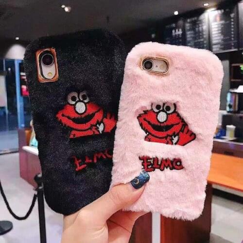Plush Sesame Street Mobile Shell for iPhone5/5S/6/6P/7/8/7plus/8plus/X/XS/XR/MAX 6.5/11/11 Pro/11 Pro Max