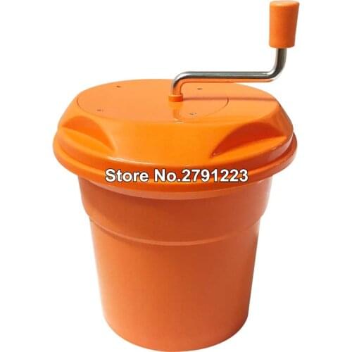 High quality manual press orange colour 12 liter food machine Plastic fruit Vegetable Salad Spinner and Manual dryer