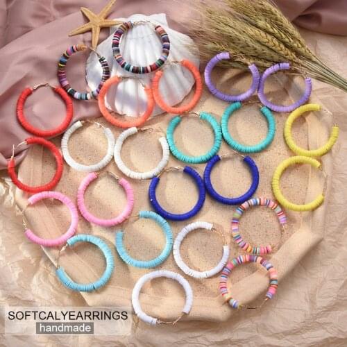 Clay Earrings Hoop Earrings For Women Earring 2020 Brincos Big Circle Fashion Jewelry