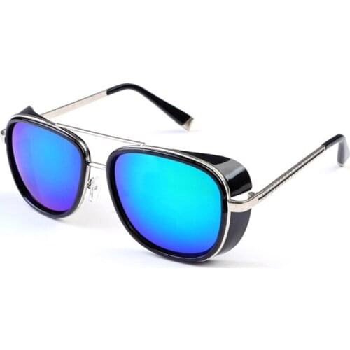 Men Fashion Windshield Sunglasses Women Double Beam Retro Shades Sun Glasses Unisex Dark Glasses Driving Travel Spectacles