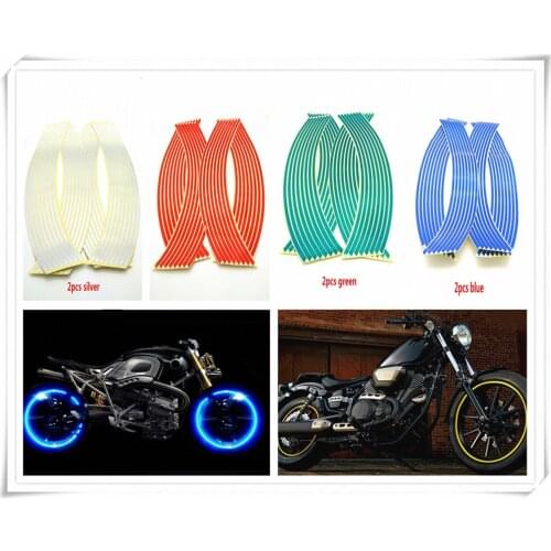 Motorcycle Wheel Sticker Reflective Decal Tape for HONDA CBR250R VFR 1200 F ST 1300 Black SpiRit NC750 S X