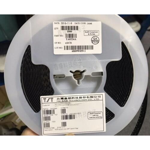 TA942GG 942.5MHz TA TA0363A 1842.5MHz XH TA0836A 1237MHz AZ TA0175A 1960MHz AL TA1621A WC 1579.5MHz SMD 3.0x3.0mm SAW Filter