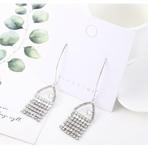 TONGKWOK Bohemia Exaggeration Dangle Earrings For Women Silk Thread Tassel Metal Long Chandelier Earrings #140869