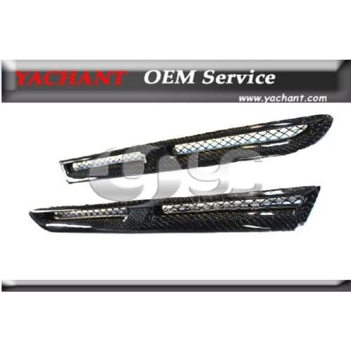 Carbon Fiber OEM Style Front Fender Vents(Pairs) Fit For 2008-2010 Nissan Skyline R35 GTR
