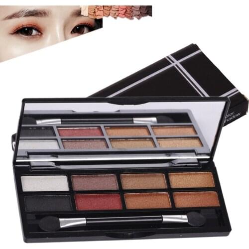 High Quality 8 Colors Makeup Eyeshadow Palette Matte Pearl Smoky Glittler Eye Shadow in One Palette Blush Makeup Set for Beauty