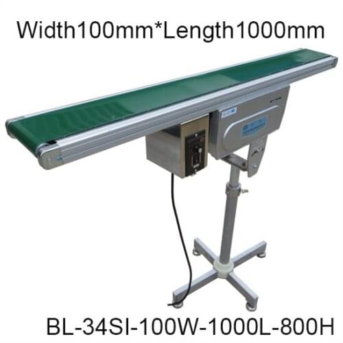 High Quality Adjustable Belt Conveyor with Single Foot, Factory Supply 100mm Wide* 1000mm Long Compact Conveyor with Variable
