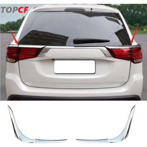 TOPCF Rear Lamp Eyebrow Strip Decorative Trim For Mitsubishi Outlander 2016-2021 Car Chromium Styling Protection
