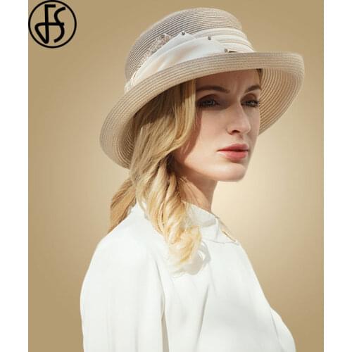 FS NEW Wide Brim Beach Hats For Women Blue Straw Hat Foldable Sun Caps Summer Female Casual Lady Bowknot Chapeu Feminino 2021