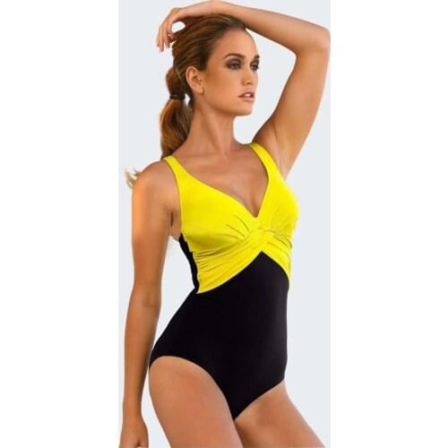 Ladies Plus Size Retro Vintage Bathing Suit Swimwear One Piece Swimsuit Women Swim Suit Bodysuit Badpak Beachwear 6 color