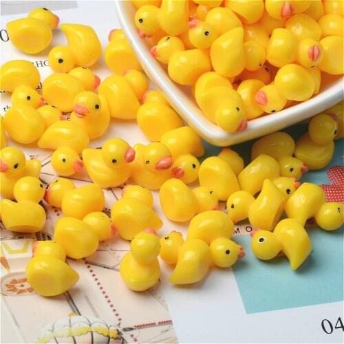 10Pcs Simulation Duck Planar Resin DIY Craft Supplies Flatback Resin Art Basteln Hair Accessories Decor Material Children Toy
