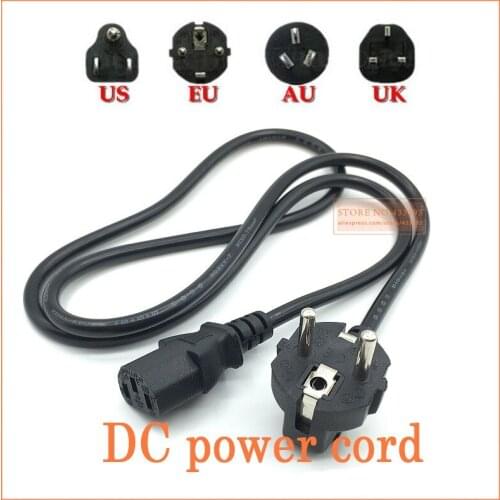 10PCS EU Plug / US Plug / AU Plug Universal 3 Prong Power Cord Cable 1.2M for Desktop Printers Monitors