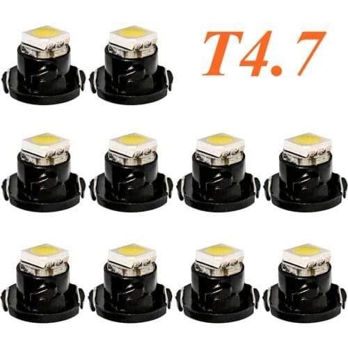 10pcs T4.7 LED 5050 SMD Car Board Instrument Panel Lamp Auto Dashboard Warming Indicator Wedge Light Red Blue Green Yellow 10X