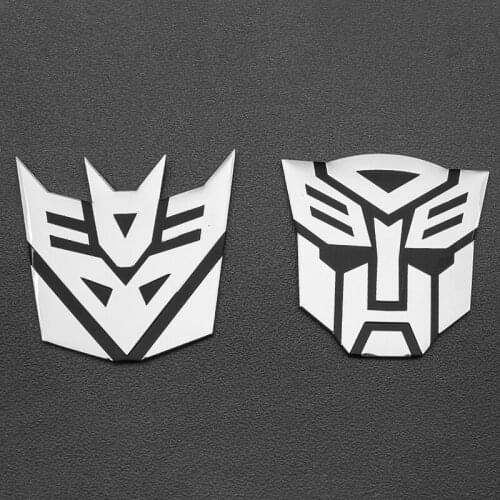 1PCS 3D Aluminum Car Sticker Autobot Transformers Logo Badge Car Body Decal Motorcycle Car Decoration Accessories