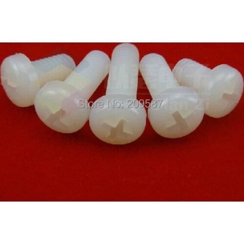 50pcs M8 x 25mm x 1.25mm Cross Cylinder Cap Nylon Screw Standoff PCB