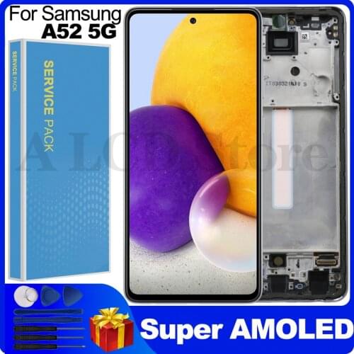 6.5'' Super AMOLED A52 LCD For Samsung Galaxy A52 5G A526 A526F A526F/DS LCD Display Touch Screen Digitizer Assembly Replacement