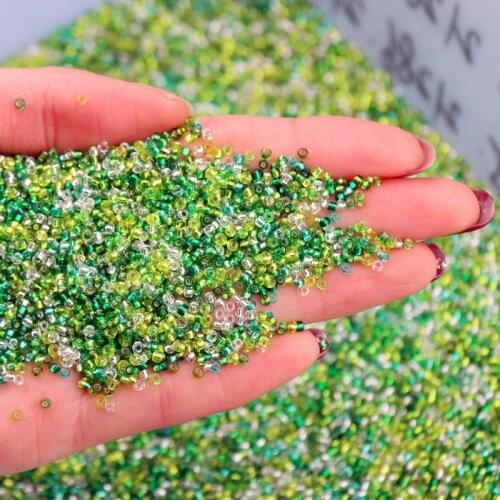 11/0 Silver Lined Rice Beads 2mm Czech Round Spacer Glass Seedbeads Fit Handicraft Sewing Material Jewelry Bracelet Accessories