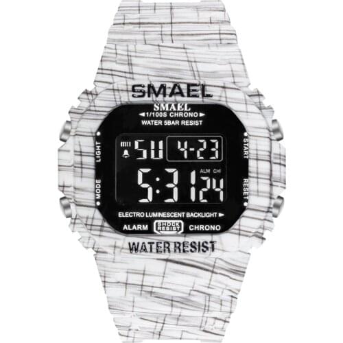 SMAEL Sports Watches Men Mens Digital Watches Electronic Watch LED Military Army Camouflage Wrist Watch Mens Watches
