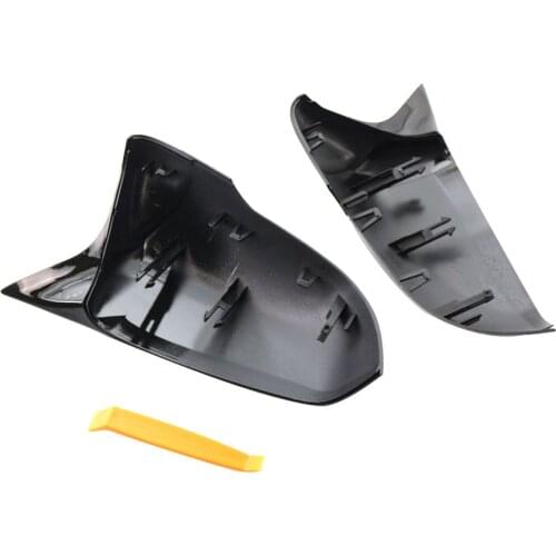 2 pieces Rearview Mirror Cover Car Rear View Side Mirror Cover Glossy Black Replacement For BMW F52 X1 F48 F49