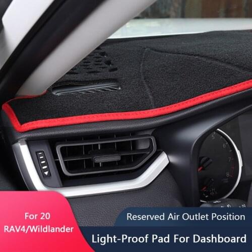 QHCP Dashboard Sun Shade Mat Pads Instrument Platform Desk Cover Carpets For Toyota Rav4 Wildlander 2020 Car Styling Accessories