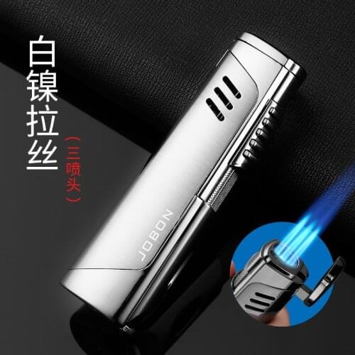 Metal Windproof Gas Lighter Creative Personality Mens Cigar Lighter Visual Gas Lighter Cigar Lighter Mens Gift Box
