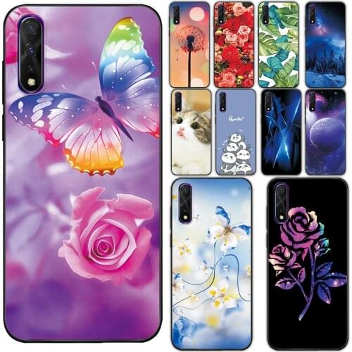 For vivo V17 Neo Case Fashion Back Cover For vivo V17 Neo Black TPU Phone Shell For vivo V17 Neo Soft Silicone Protective Case
