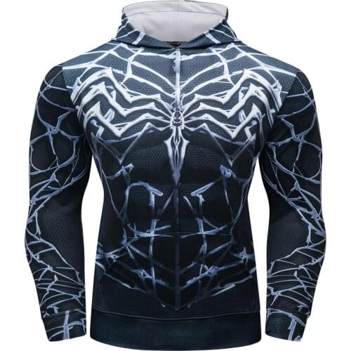 2021 New Fashion Men Running Fitness Sports Hoodie Digital Print Outdoor Over Sized Pullover Tight Shirts Breathable