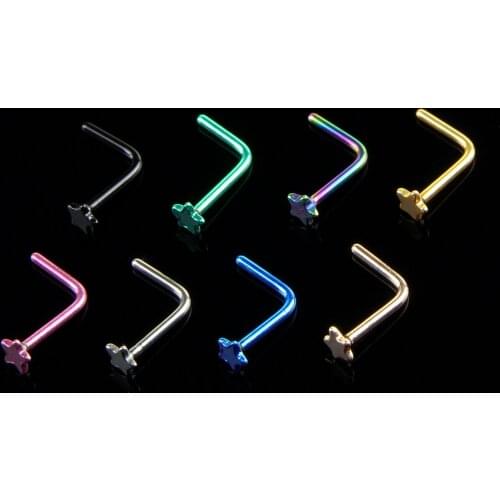 2018 New Arrive 10pcs flower Pircing Nariz Titanium Hoop Nose Rings Clip On Ear Lip Navel Body Piercing Fake Percing Nez Jewelry