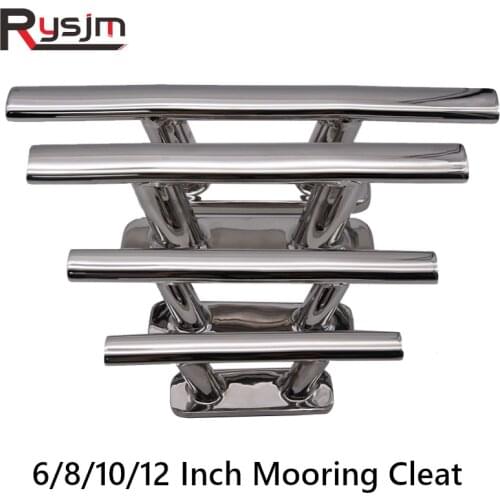 New Boat Accessories Dock Cleat 316 Stainless Steel Boat Mooring Dock Deck Rope Cleat 6/8/10/12 Inch for marine Yacht Bollard