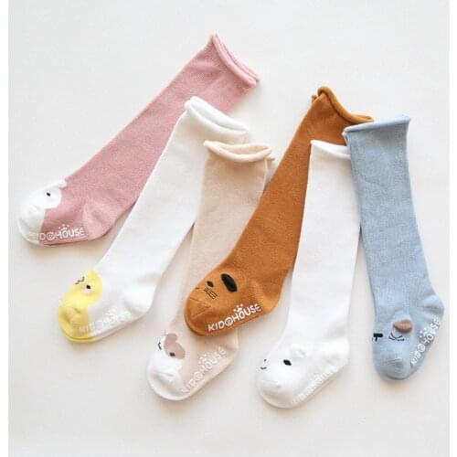 Autumn And Winter New Childrens Stockings Non-Slip Baby Over-The-Knee Socks Baby Curling Loose Mouth 0-1-3 Years Old