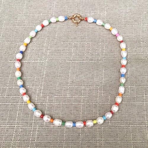 Boho Puka Natural cowrie Shell necklace women statement pearl baroque bijoux choker necklace Collier de coquillages jewelry 2019