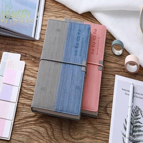 THE MEMORY & PLANNER Brief Colour Impact PU 2021 Bookbagged Calendar English Core English Calendar Notebook