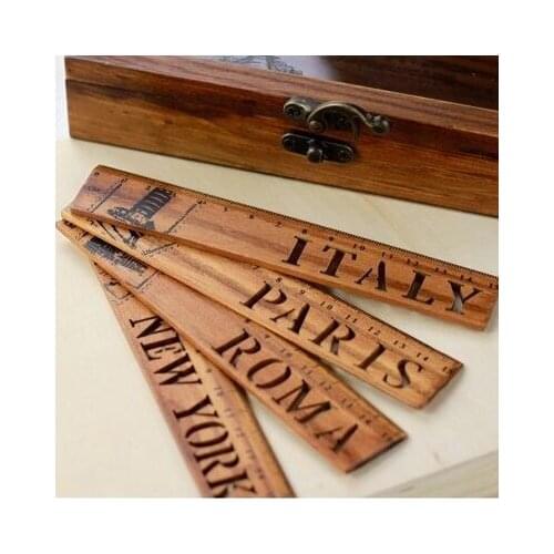 Gift Beautiful Template Eiffel Tower Architecture For w17 Kids w15 Item Creative w45 w19n Student Supply Wooden Ruler