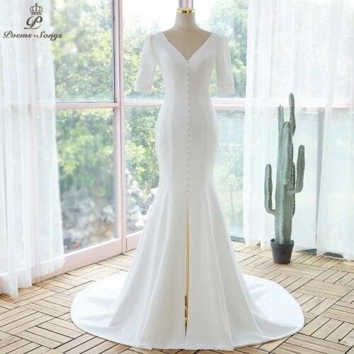 Poemssongs Long Sleeve Wedding Dresses