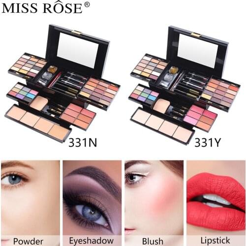 Professional Makeup Set Acrylic Box Matte Shimmer Eyeshadow Palette Pressed Powder Blush Lipstick Nail Polish Set Makeup Kit