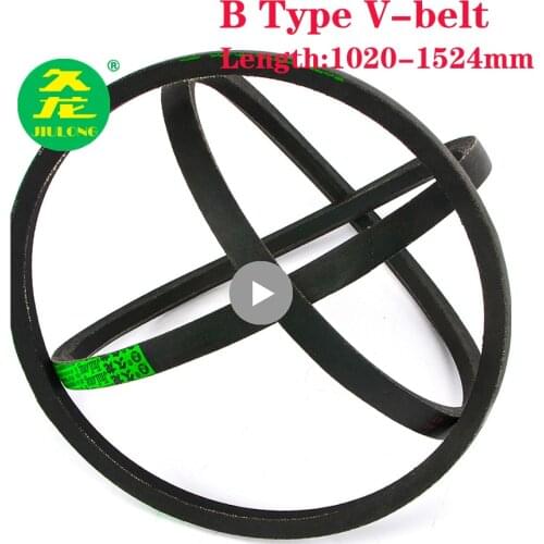 JIULONG B Type Black Rubber Drive V Belt B1020/1036/1067/1080/1120/1143/1168/1180/1219/ Inner Girth industrial Transmission Belt
