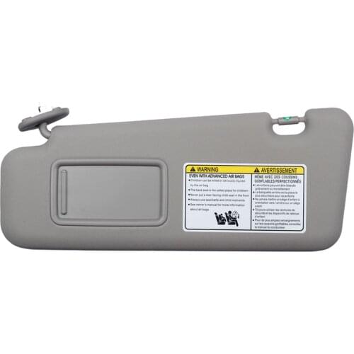 Sun Visor Left Driver Side Fit for Toyota Highlander 2006 2007 2008 Without Vanity Light Replacement Part 4320-48500-B0