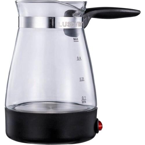 Glass Coffee Maker Pot Coffee Machine Maker Portable Electrical Tea Coffee Espresso Pot Boiled Milk Coffee Kettle Cezve Ibrik