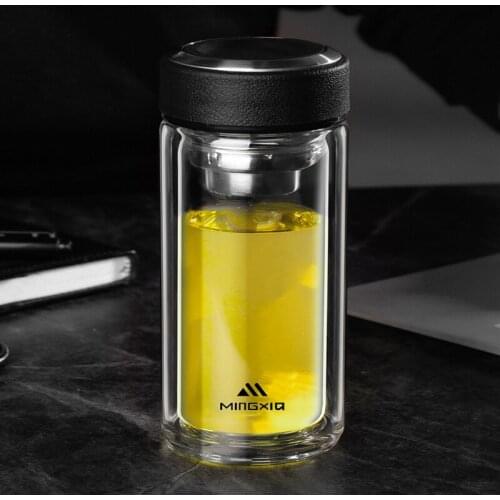 Insulation Cup Double Glass Insulation Cup Portable Cup Insulation Tea Cup With Cover Filter Tea Cup For Household B20080