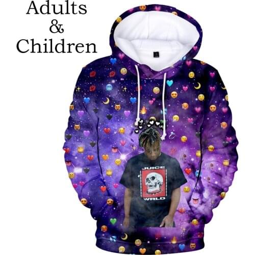 Full pint 3D Juice WRLD Hoodies Men Women Sweatshirts Autumn Hip Hop Kids pullovers suitable 3D Juice WRLD boys girls streetwear