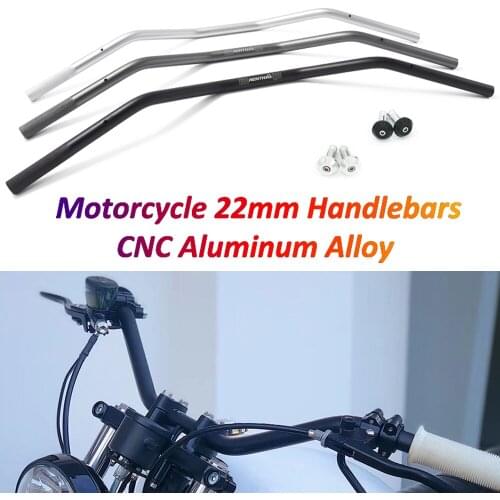 Universal for Renthal Motorcycle 22mm Handlebar CNC Aluminum Alloy Handle Bars for Scrambler Scooter Vintage Bike Bobber Chopper