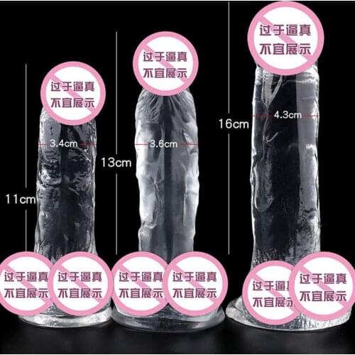 High Quality TPE Realistic Dildos Crystal Clear Handheld Masturbator Women Sex Toys Multi Style Vibrator Anal Plug Adult Tools