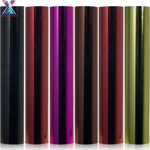 XFX HTV 25x150cm cricut Multicolor Adhesive Craft Permanent Vinyl Sticker Letter Film Soft Metal Htv Vinyl for Tshirt stickers