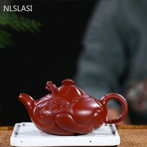 Yixing Upscale Tea pots Purple Clay Teapot Raw ore Dahongpao Beauty Kettle Chinese famous Handmade Boutique Tea Set Gift 330ml