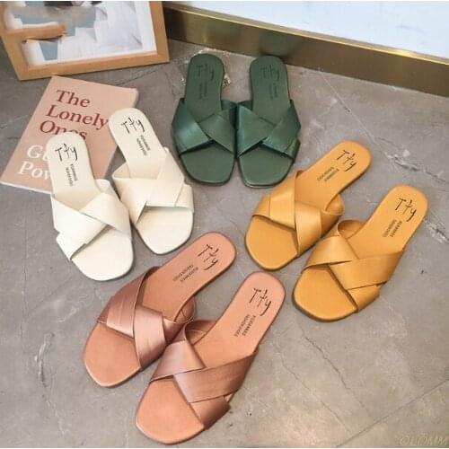 Toppies 2020 Slipper Woman Summer Korean Outside Shoes Flat Bottom Sandals Beach Shoes