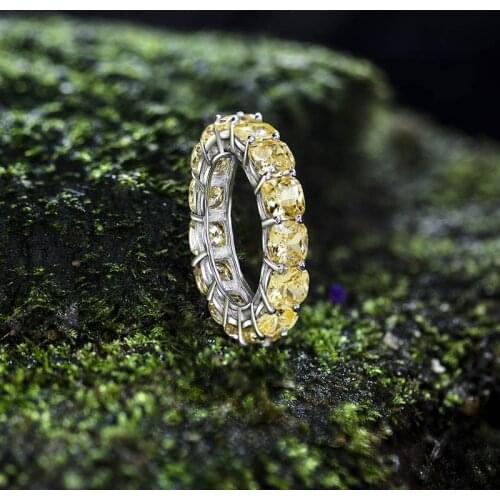 Girls' S925Sterling Silver Ring exquisite cutting personality fat square high carbon diamond row ring simple fashion new jewelry