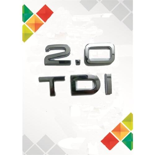 1 Pc Chrome Silver ABS 1.9 TDI 2.0 TDI 2.7 TDI A4 A6 A8 Car Body Rear Trunk Emblem Badge Sticker for Audi Accessories
