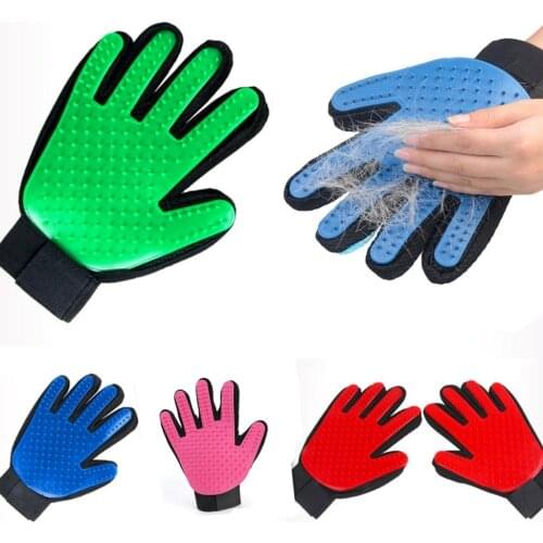 2019 Hot Sale Soft Silicone Dog Glove Comb Pet Cats Use Gloves Grooming Bath Comb Hair Cleaning Efficient Massage Pets Supplier