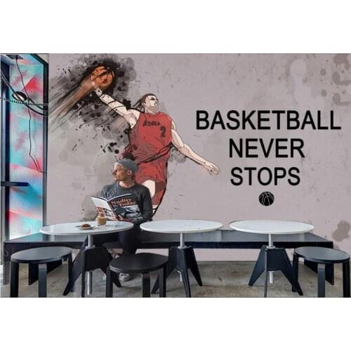 Custom photo 3d wallpaper Street Basketball Fashion Bar Cafe home decor living room 3d wall murals wallpaper for walls 3 d