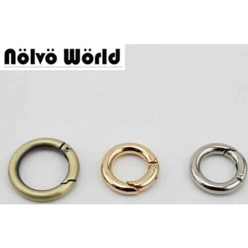 50pcs Inside 13mm 17mm 5colors Nickel Snap Spring Ring for Making Purse Bag Handbag Handle Connector