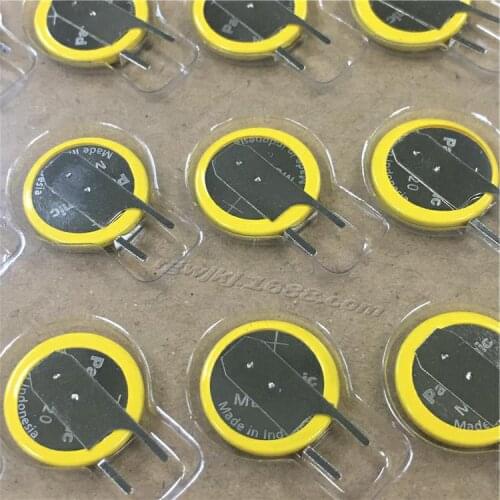 50pcs/lot Panasonic ML1220 3V Rechargeable CMOS RTC BIOS Back Up Battery Cell Button Coin Batteries ML 1220 with solder feet
